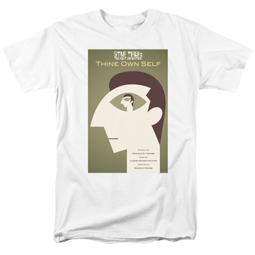 White men's regular fit t-shirt with Star Trek The Next Generation Season 7 Episode 16 graphic