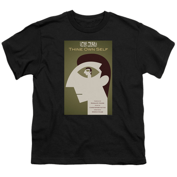 Black youth t-shirt for ages 8 to 12 with Star Trek The Next Generation Tng Season 7 Episode 16 graphic
