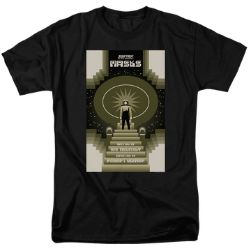 Black men's regular fit t-shirt with Star Trek The Next Generation S7 E17 graphic