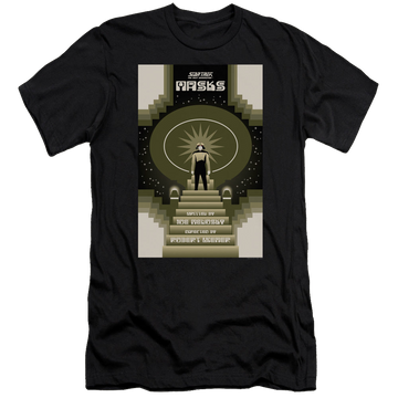 Black men's premium slim fit t-shirt with Star Trek The Next Generation Tng Season 7 Episode 17 graphic