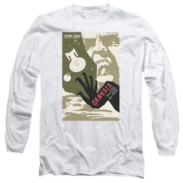 White men's long sleeve t-shirt with Star Trek The Next Generation Tng S7 Ep19 graphic