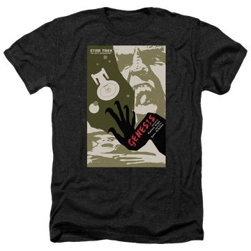 Black men's heather t-shirt with Star Trek The Next Generation Tng Season 7 Episode 19 graphic