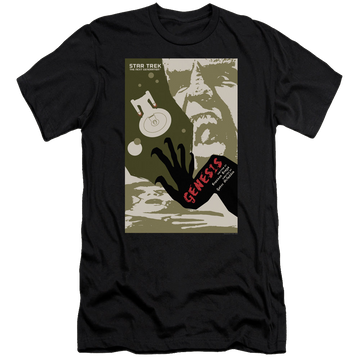 Black men's premium slim fit t-shirt with Star Trek The Next Generation Tng Season 7 Episode 19 graphic