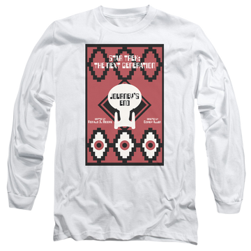 White men's long sleeve t-shirt with Star Trek The Next Generation Tng S7 Ep20 graphic