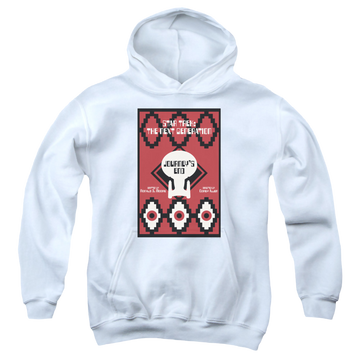 White youth hoodie for ages 8 to 12 with Star Trek The Next Generation Tng Season 7 Episode 20 graphic