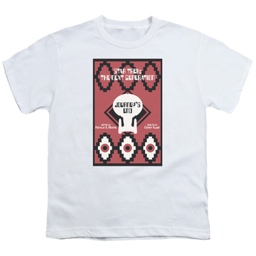 White youth t-shirt for ages 8 to 12 with Star Trek The Next Generation Tng Season 7 Episode 20 graphic