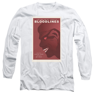 White men's long sleeve t-shirt with Star Trek The Next Generation Tng S7 Ep22 graphic