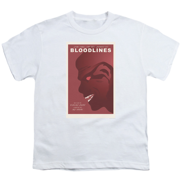 White youth t-shirt for ages 8 to 12 with Star Trek The Next Generation Tng Season 7 Episode 22 graphic