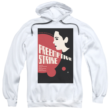 White pullover hoodie with Star Trek The Next Generation Tng Season 7 Episode 24 graphic