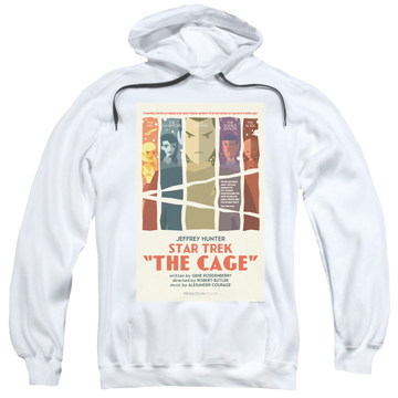 White pullover hoodie with Star Trek The Original Series Tos Episode 80 graphic