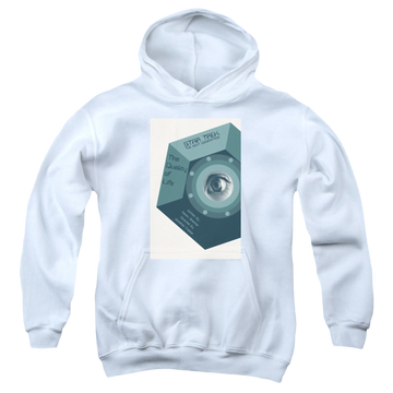 White youth hoodie for ages 8 to 12 with Star Trek The Next Generation Tng Season 6 Episode 9 graphic