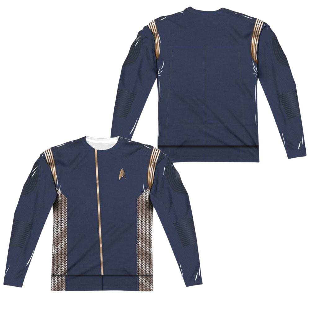 Star Trek Discovery Discovery Uniform Men's All-Over Print Long Sleeve T-Shirt Men's All-Over Print Long Sleeve Star Trek