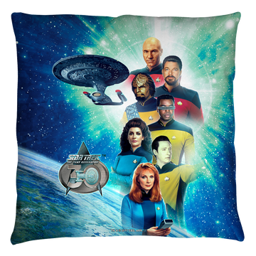Star Trek The Next Generation 30 Crew throw pillow