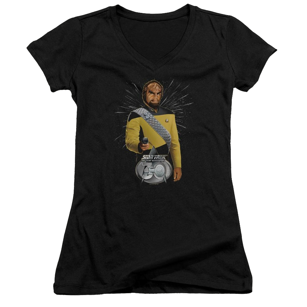 Star Trek Worf 30 Juniors V-Neck T-Shirt Juniors V-Neck T-Shirt Star Trek