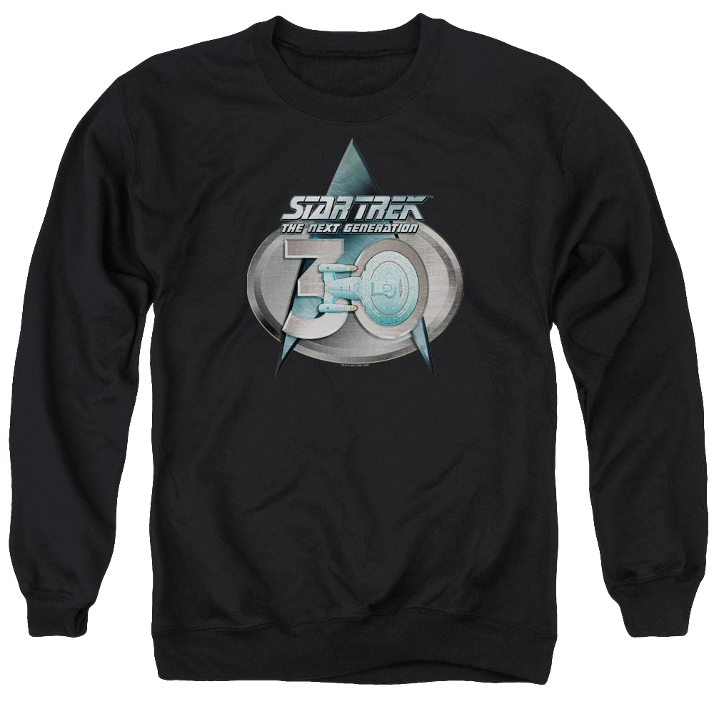 Star Trek Tng 30 Logo Men's Crewneck Sweatshirt Men's Crewneck Sweatshirt Star Trek