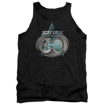 Black men's tank with Star Trek Tng 30 Logo graphic