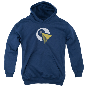 Navy youth hoodie for ages 8 to 12 with Star Trek Discovery Vulcan Logo graphic