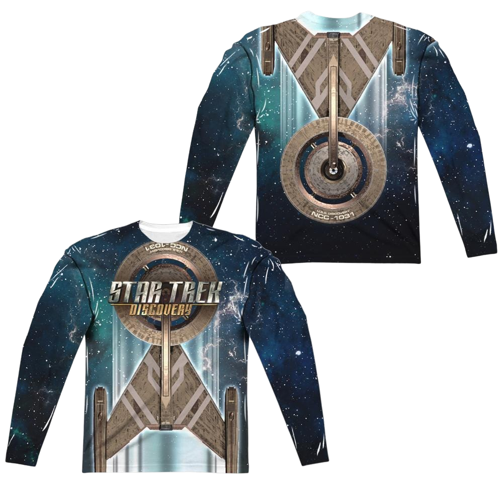 Star Trek Discovery Uss Discovery Men's All-Over Print Long Sleeve T-Shirt Men's All-Over Print Long Sleeve Star Trek