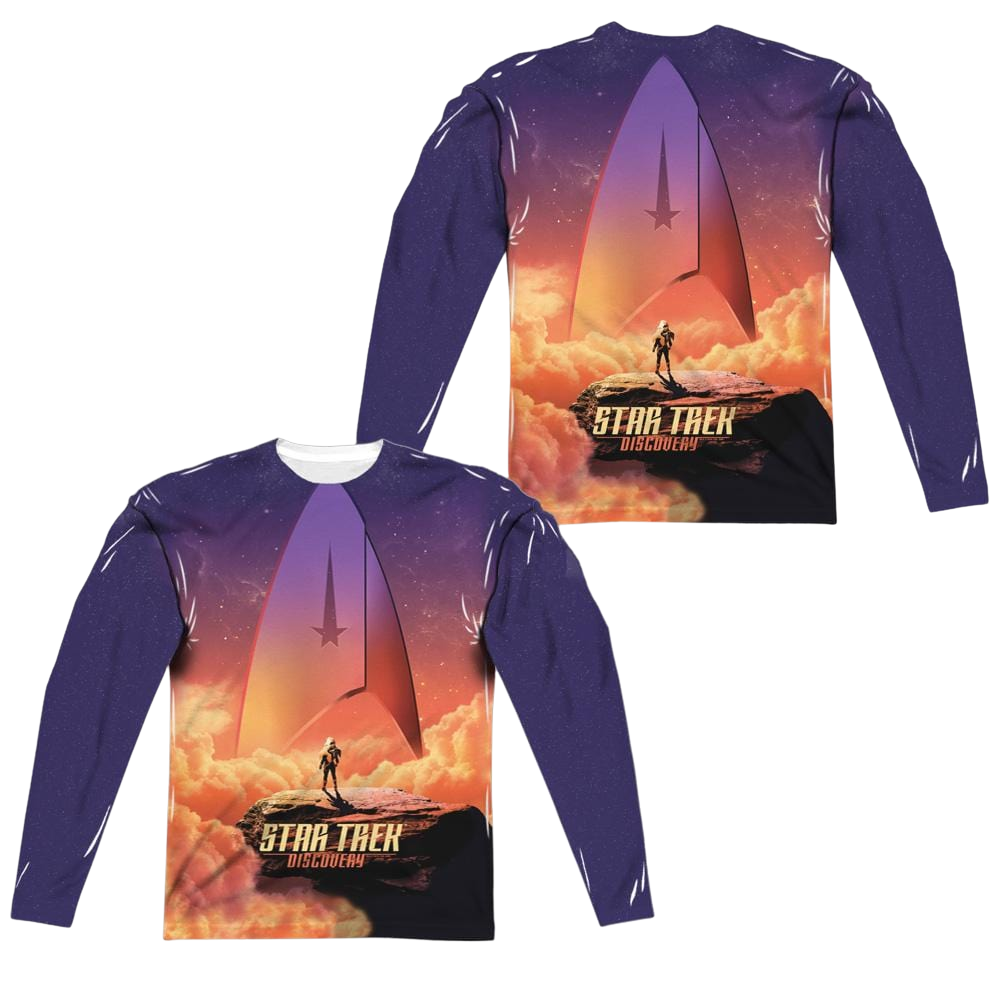 Star Trek Discovery Explore Men's All-Over Print Long Sleeve T-Shirt Men's All-Over Print Long Sleeve Star Trek