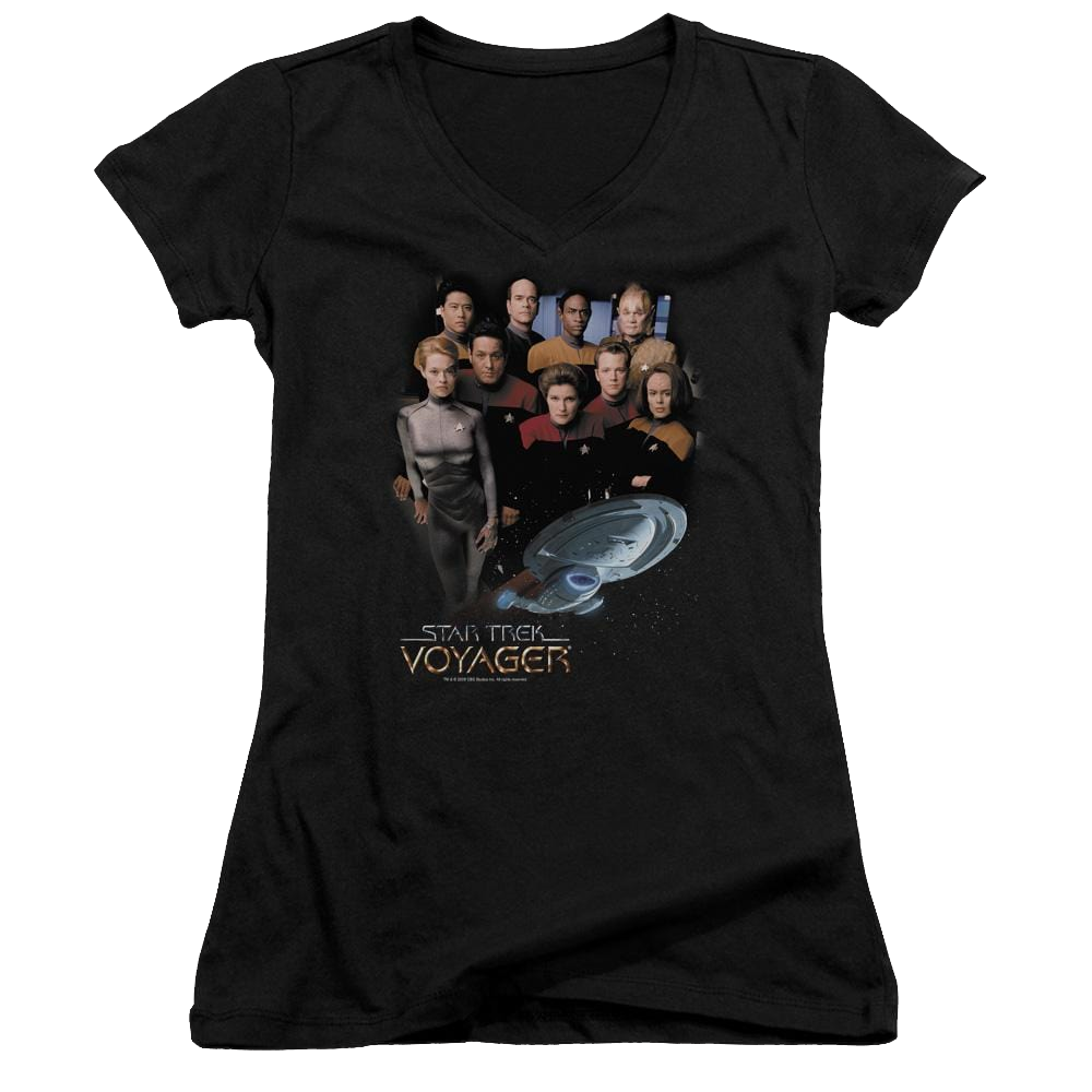 Star Trek Voyager Crew Juniors V-Neck T-Shirt Juniors V-Neck T-Shirt Star Trek