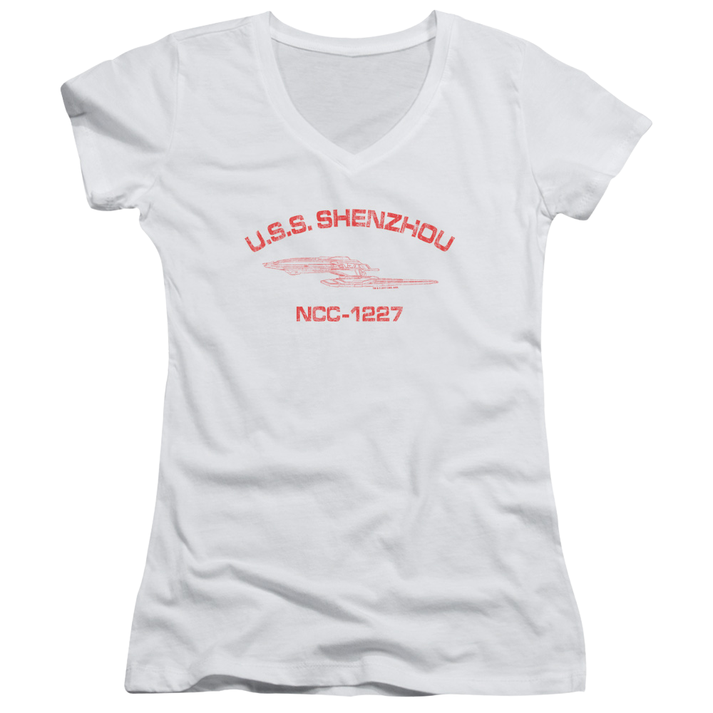 Star Trek Shenzhou Athletic Juniors V-Neck T-Shirt Juniors V-Neck T-Shirt Star Trek