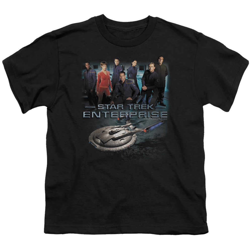 Star Trek Enterprise Enterprise Crew - Youth T-Shirt Youth T-Shirt (Ages 8-12) Star Trek