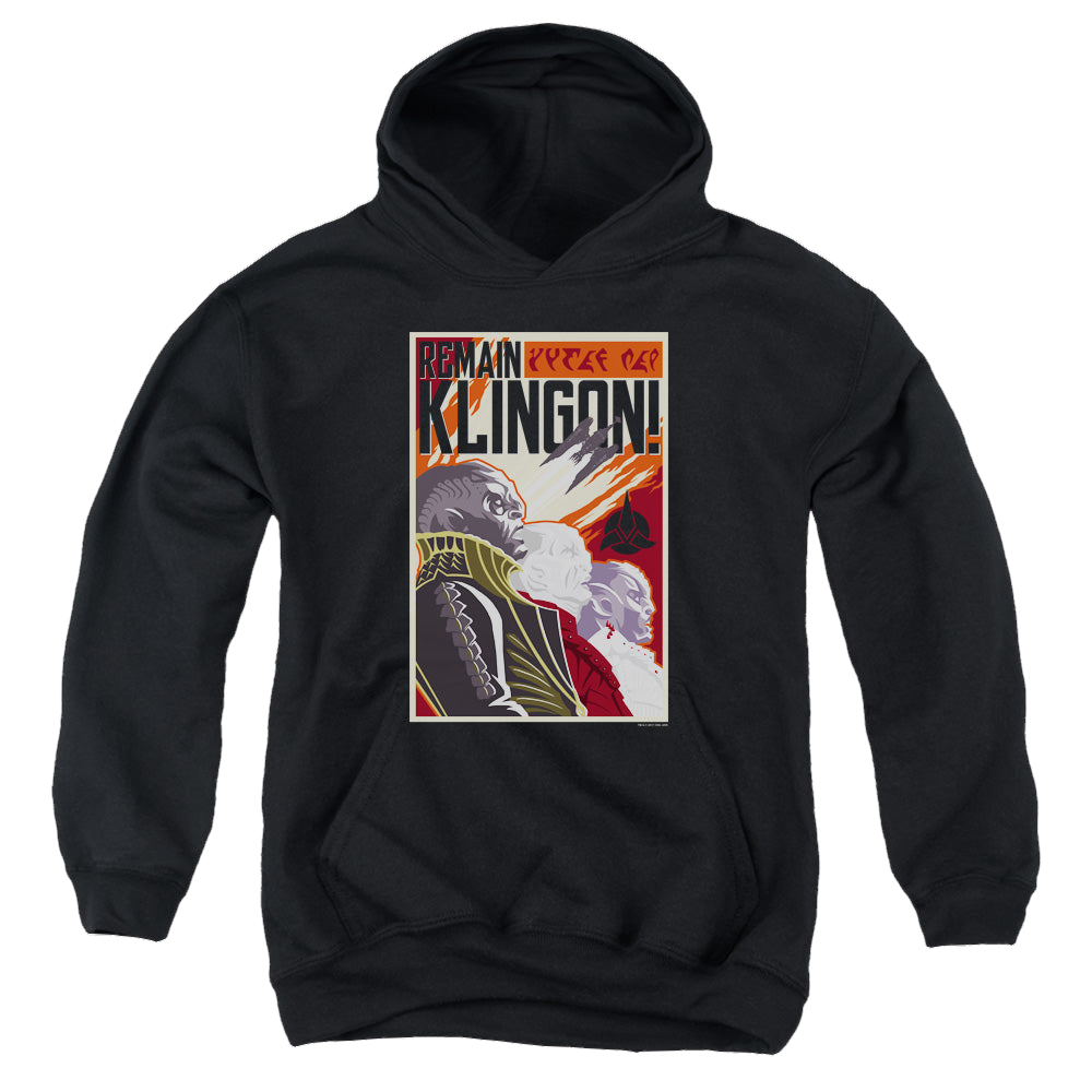 Star Trek Discovery Remain Klingson Poster - Youth Hoodie Youth Hoodie (Ages 8-12) Star Trek
