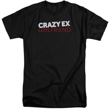 Black men's tall fit t-shirt with Crazy Ex-Girlfriend Crazy Ex Girlfriend graphic
