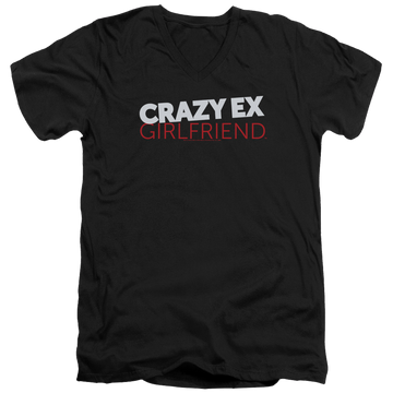 Black men's v-neck t-shirt with Crazy Ex-Girlfriend Crazy Ex Girlfriend graphic