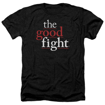 Charcoal men's heather t-shirt with Good Fight Logo graphic