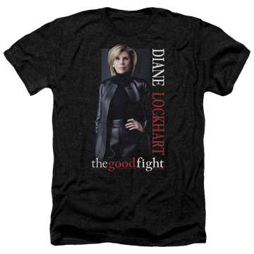 Charcoal men's heather t-shirt with Good Fight Diane graphic
