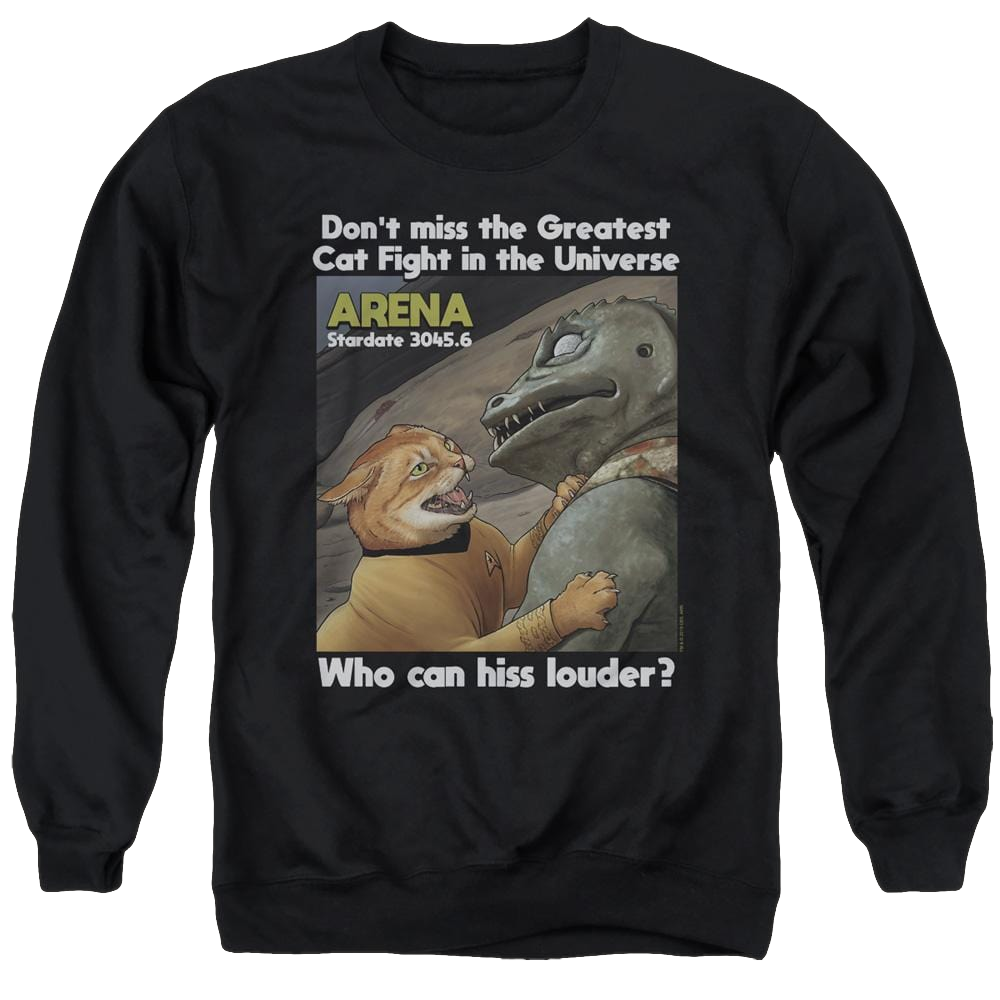 Star Trek The Original Series Cat Fight - Men's Crewneck Sweatshirt Men's Crewneck Sweatshirt Star Trek
