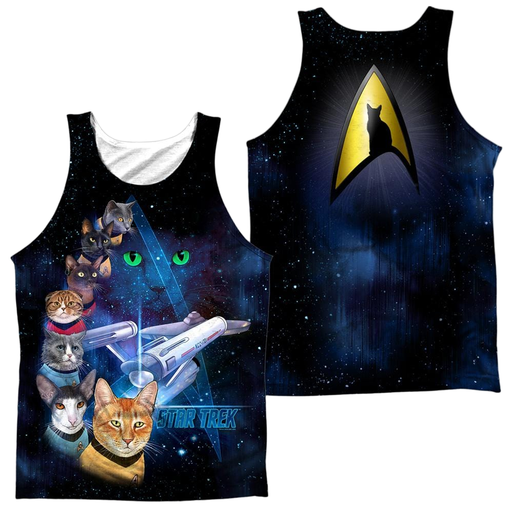 Star Trek The Original Series Cast Of Cats (Front/Back Print) - Men's All Over Print Tank Top Men's All Over Print Tank Star Trek