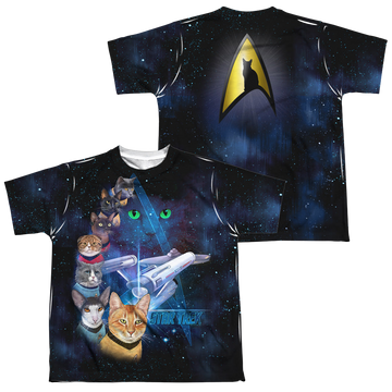 Star Trek The Original Series Cast Of Cats youth all-over print t-shirt for ages 8 to 12