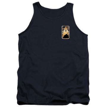 Navy men's tank with Star Trek Discovery Cadet Badge graphic