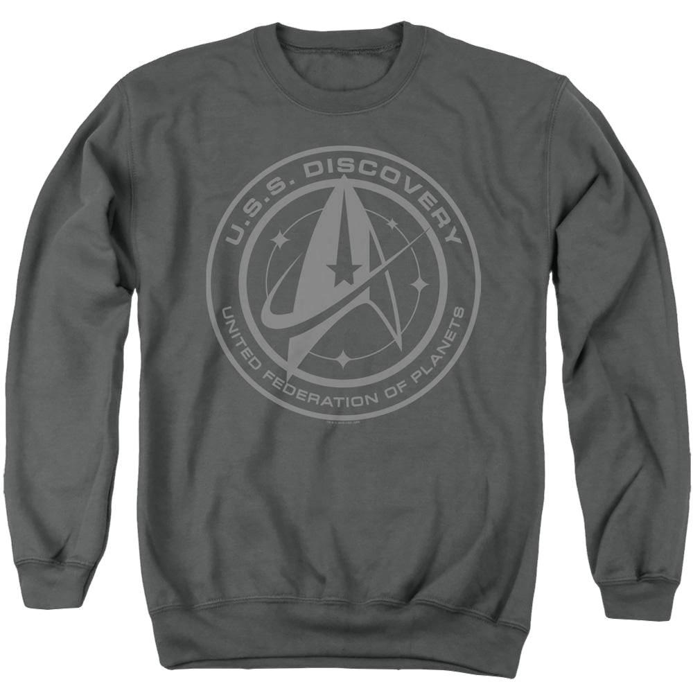 Star Trek Discovery Discovery Crest - Men's Crewneck Sweatshirt Men's Crewneck Sweatshirt Star Trek