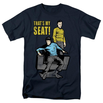 Royal men's regular fit t-shirt with Star Trek The Original Series My Seat graphic