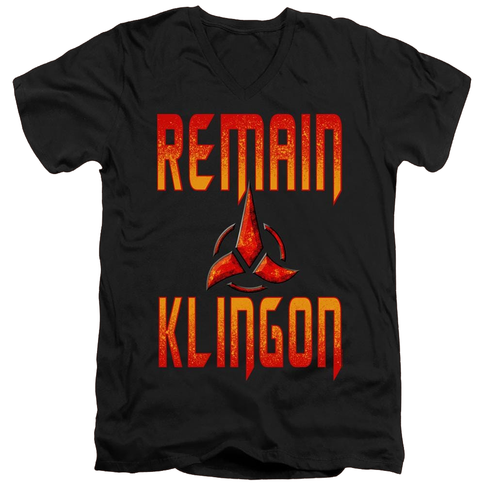 Star Trek Discovery Remain Klingon - Men's V-Neck T-Shirt Men's V-Neck T-Shirt Star Trek