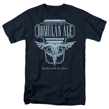 Navy men's regular fit t-shirt with Star Trek The Next Generation Romulan Ale graphic