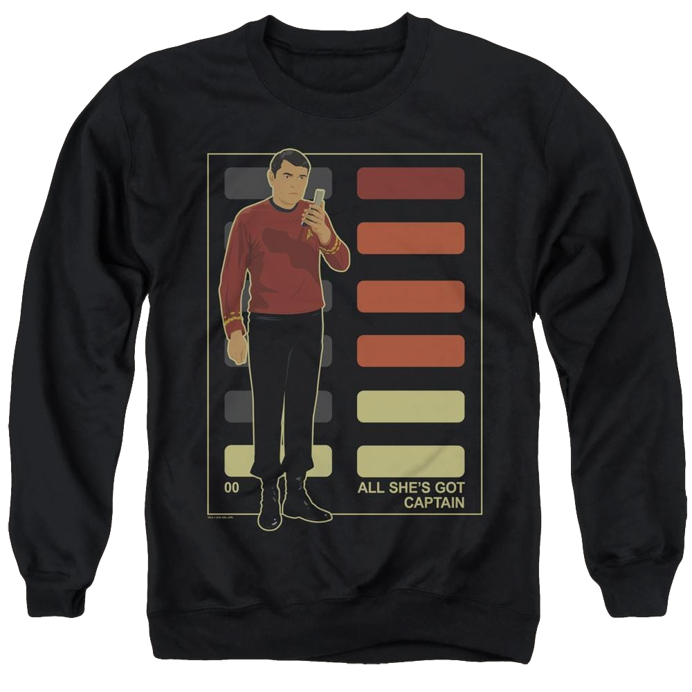 Star Trek The Original Series All Shes Got Captain - Men's Crewneck Sweatshirt Men's Crewneck Sweatshirt Star Trek