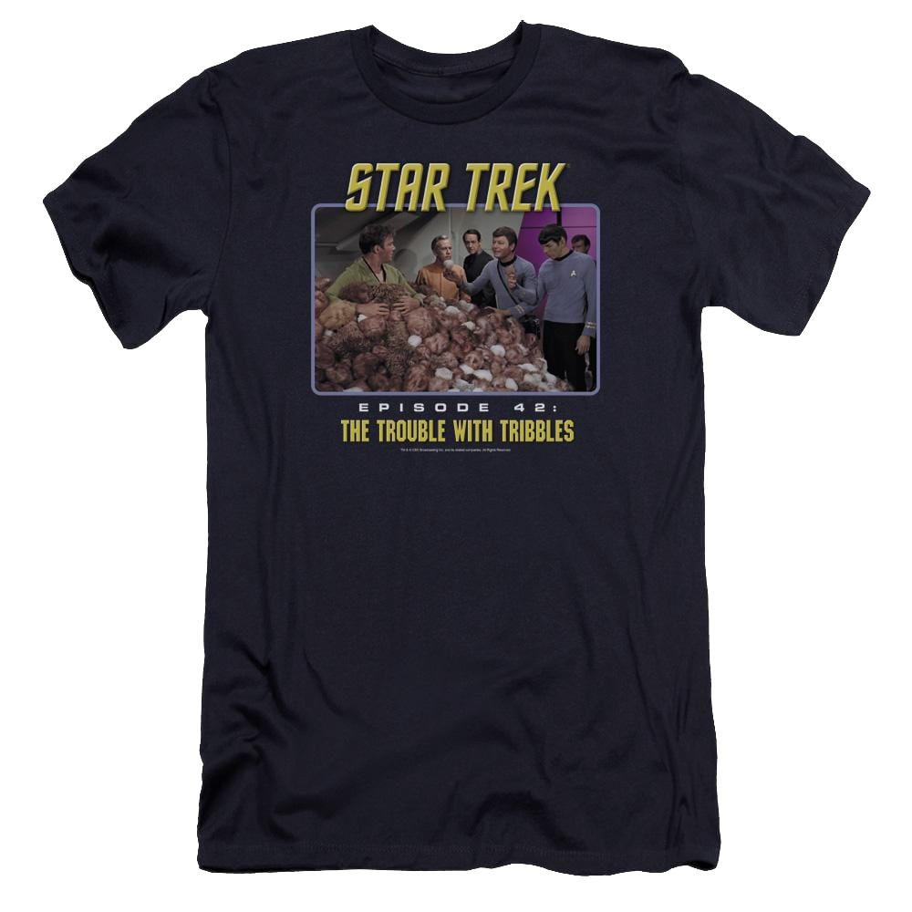 Star Trek The Trouble With Tribbles Men's Premium Slim Fit T-Shirt Men's Premium Slim Fit T-Shirt Star Trek