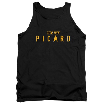 Black men's tank with Star Trek Picard Logo graphic