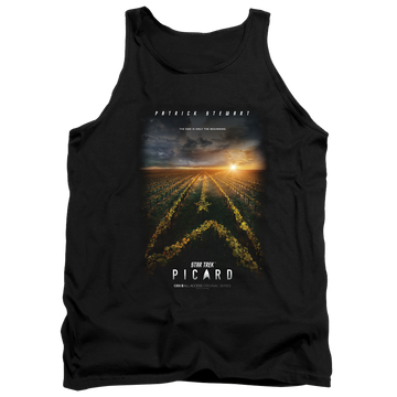 Black men's tank with Star Trek Picard Poster graphic
