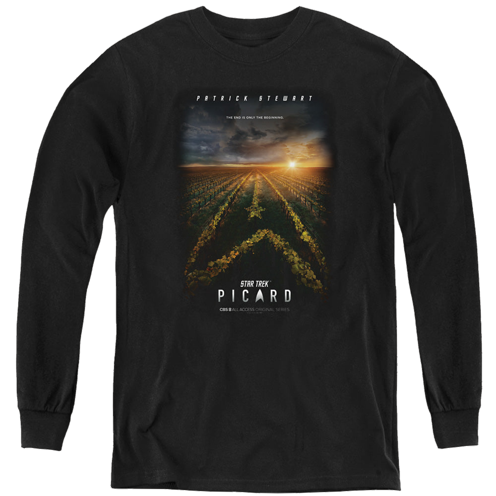 Star Trek Picard Picard Poster - Youth Long Sleeve T-Shirt Youth Long Sleeve T-Shirt Star Trek
