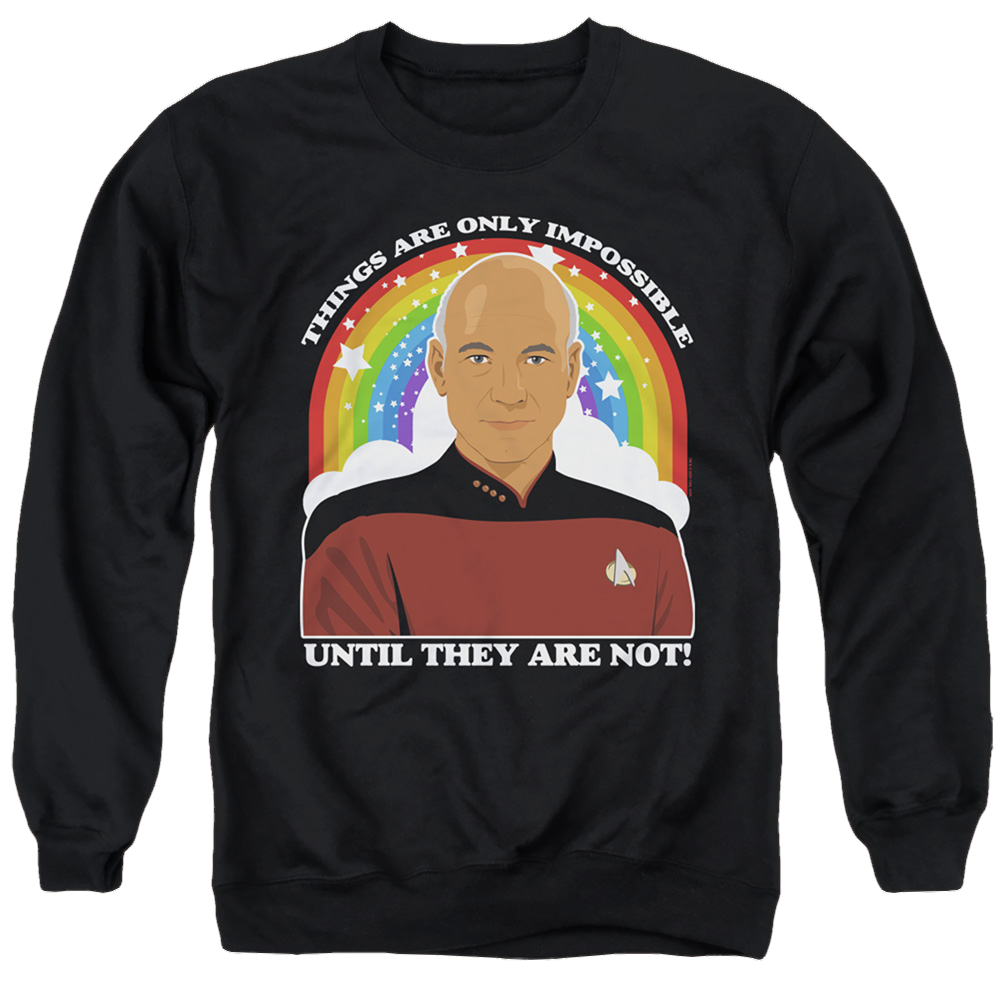 Star Trek The Next Generation Impossible - Men's Crewneck Sweatshirt Men's Crewneck Sweatshirt Star Trek