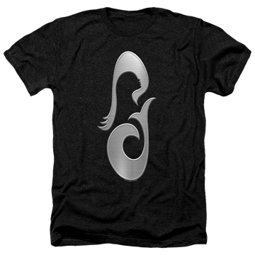 Charcoal men's heather t-shirt with Star Trek Picard La Sirena Metal Icon graphic