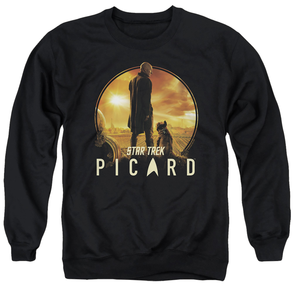 Star Trek Picard A Man And His Dog - Men's Crewneck Sweatshirt Men's Crewneck Sweatshirt Star Trek