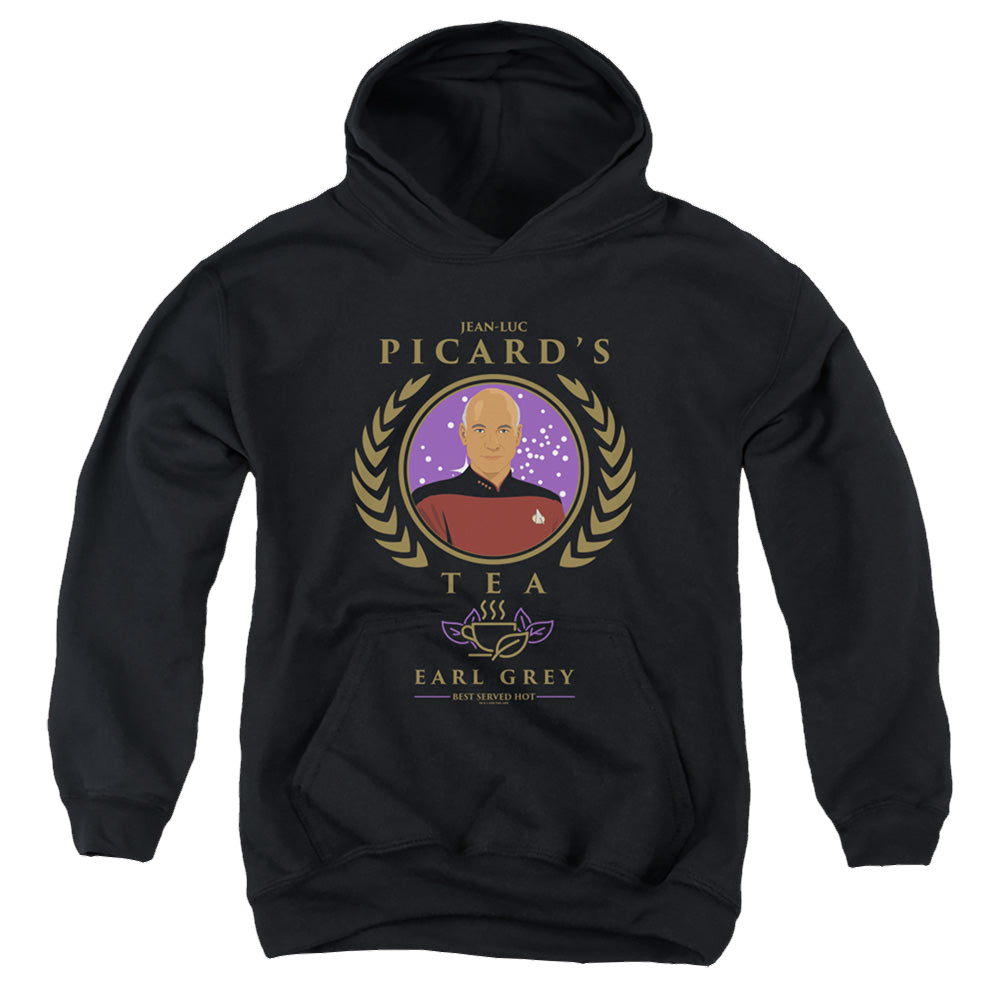 Star Trek The Next Generation Tea Earl Grey Hot - Youth Hoodie Youth Hoodie (Ages 8-12) Star Trek
