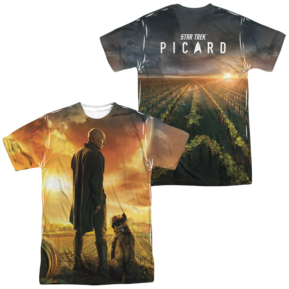 Star Trek Picard Picard Poster (Front/Back Print) - Men's All-Over Print T-Shirt Men's All-Over Print T-Shirt Star Trek