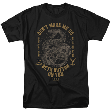 Black men's regular fit t-shirt with Yellowstone graphic